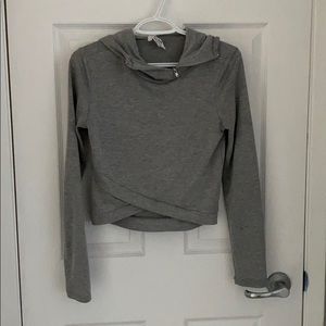 grey cropped sweater